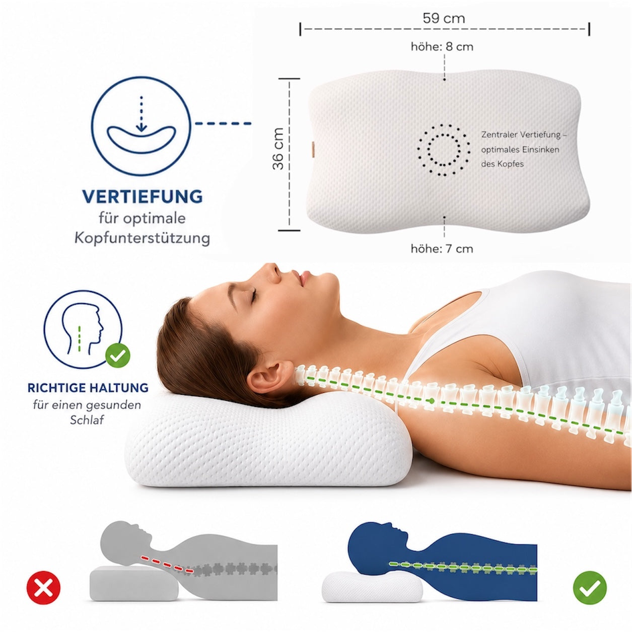 Nivora ErgoSleep – Ergonomisches Premium-Kissen